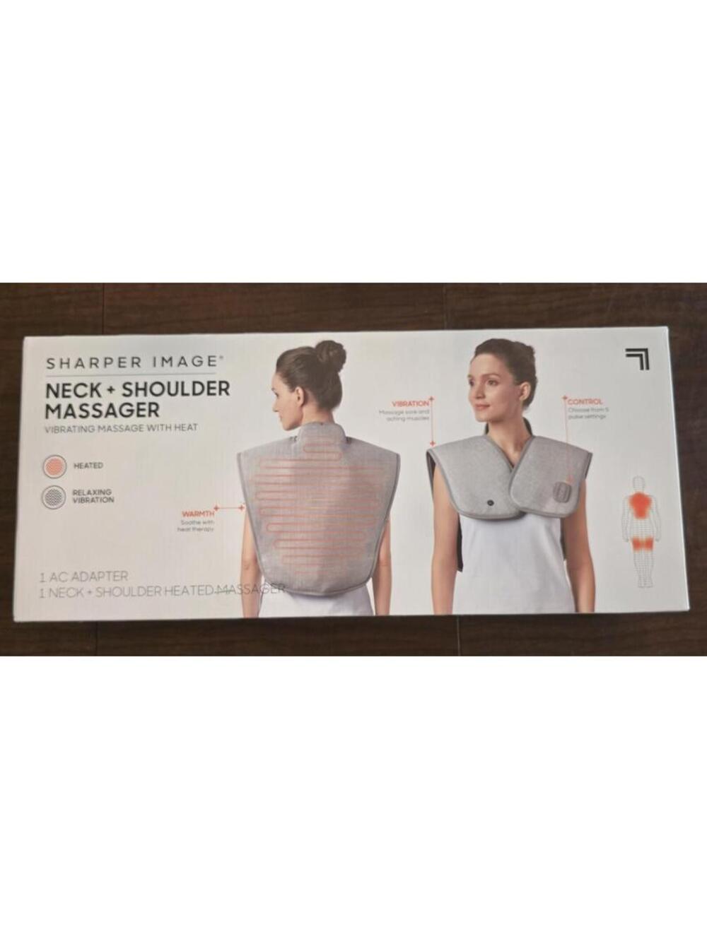 Sharper Image Heated Neck and Shoulder Massager Wrap
